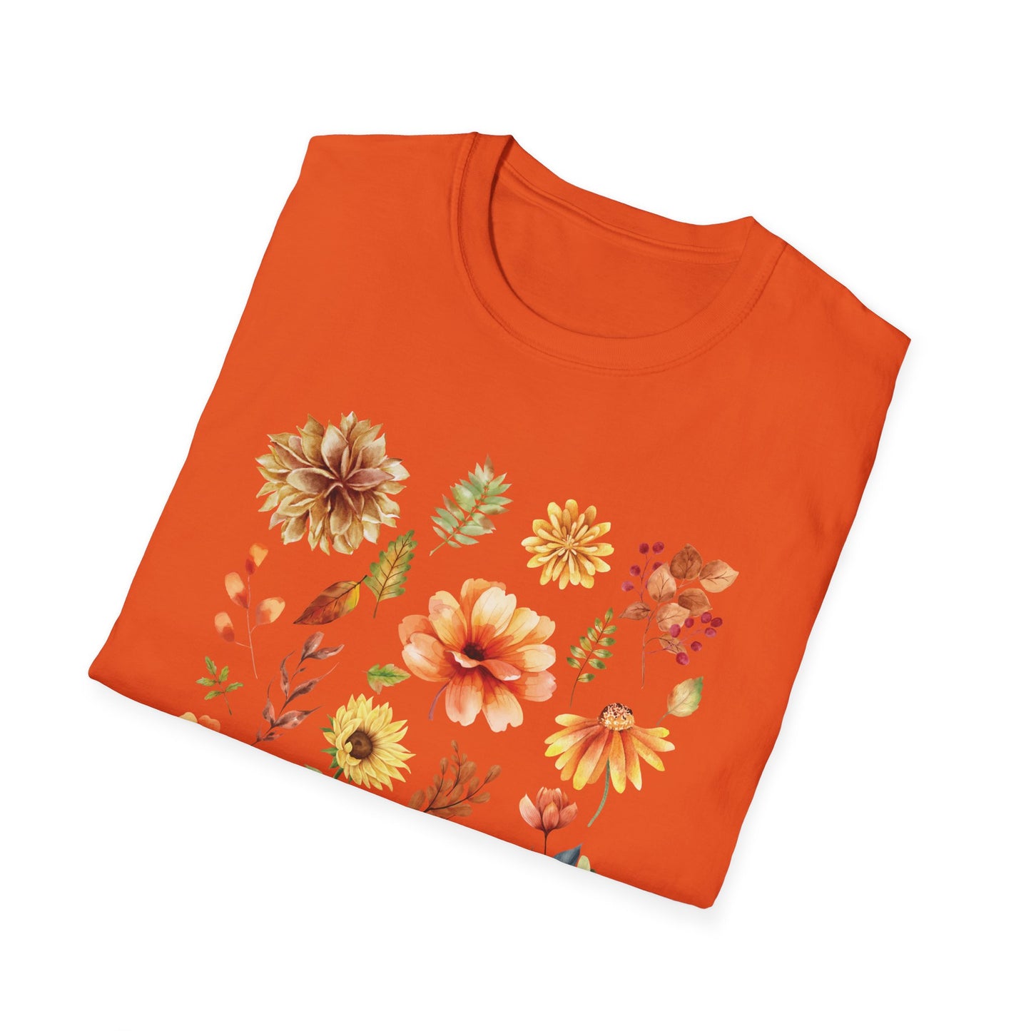 Thankful Grateful Blessed T-Shirt & Sweatshirt | Inspirational Fall Apparel | Cozy Christian Graphic Tee Unisex Softstyle T-Shirt