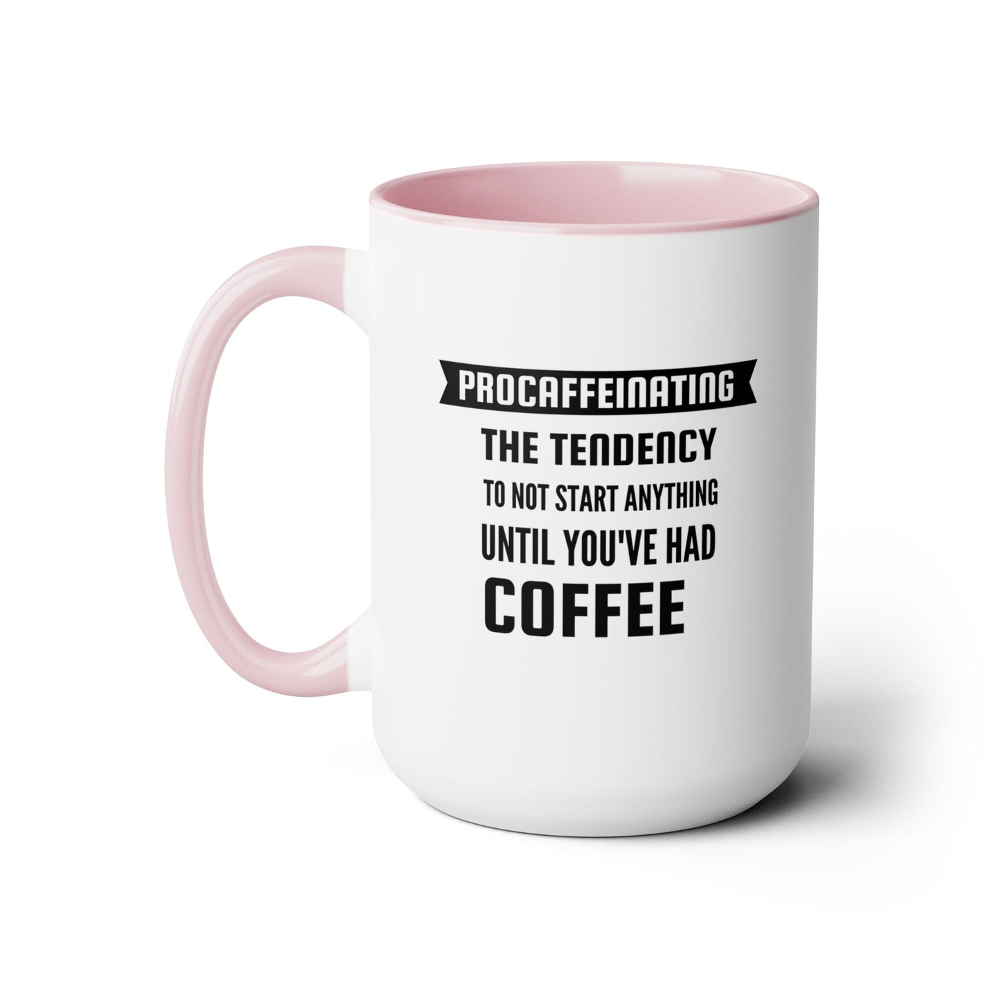 Two-Tone Funny Coffee Mugs, 15oz Coffee
