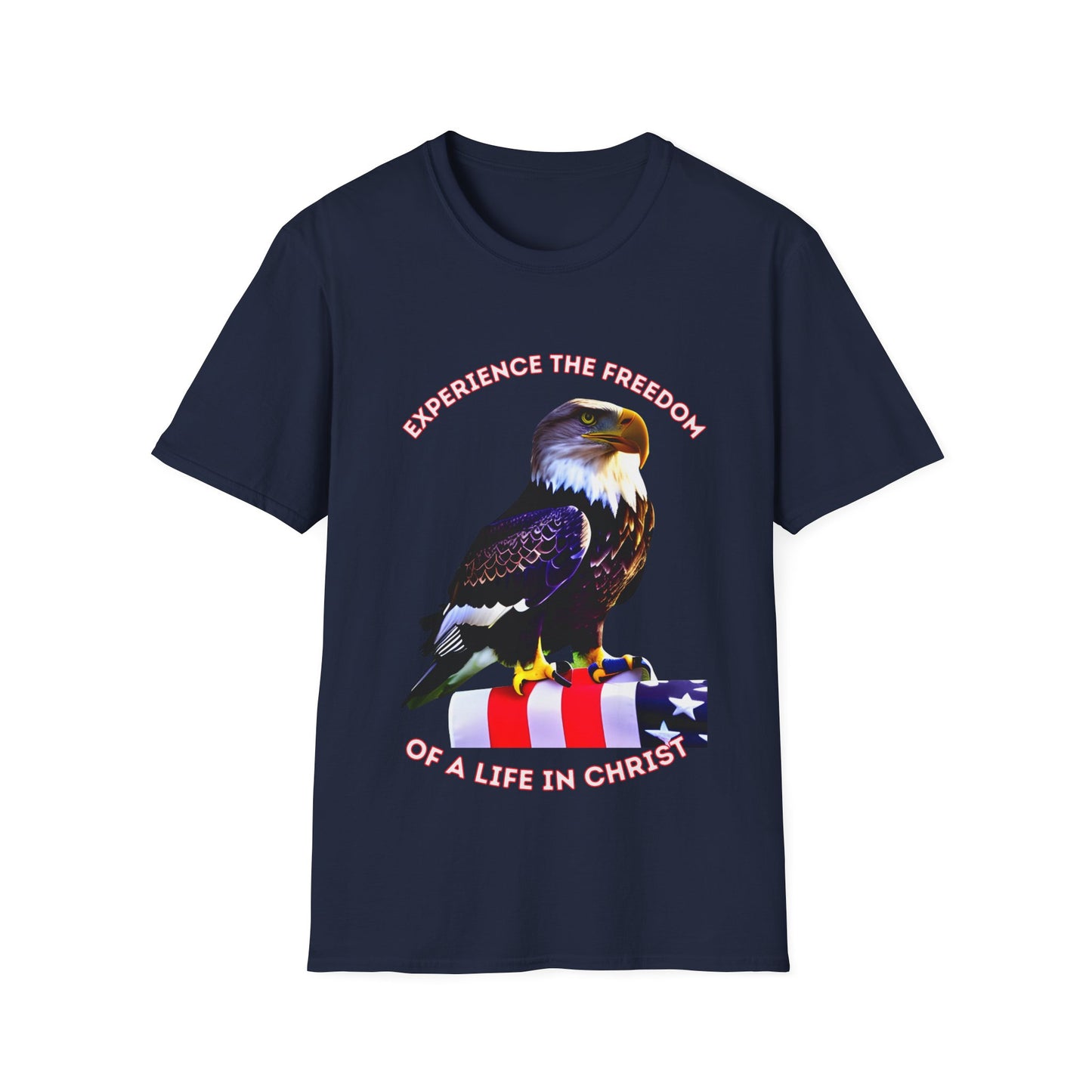 Experience the Freedom of a life in Christ Unisex soft style T-shirt