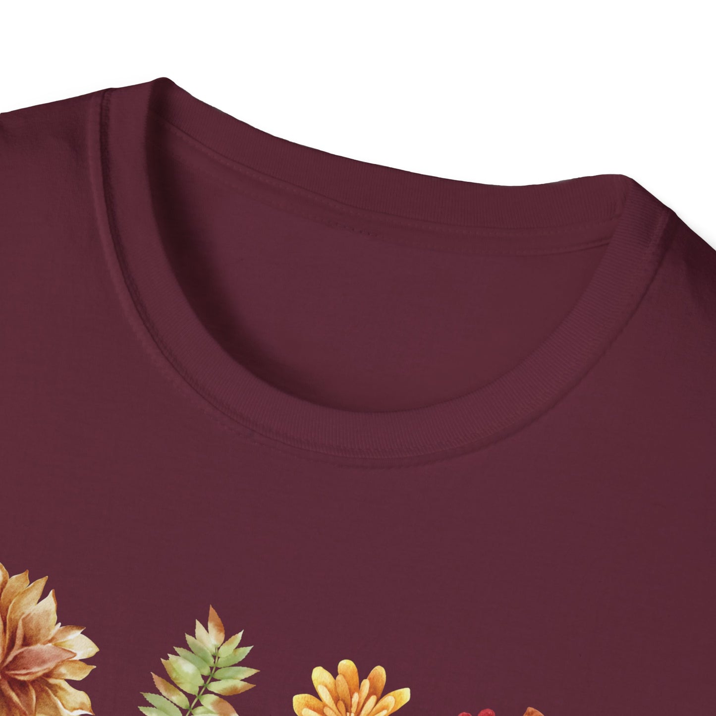Thankful Grateful Blessed T-Shirt & Sweatshirt | Inspirational Fall Apparel | Cozy Christian Graphic Tee Unisex Softstyle T-Shirt