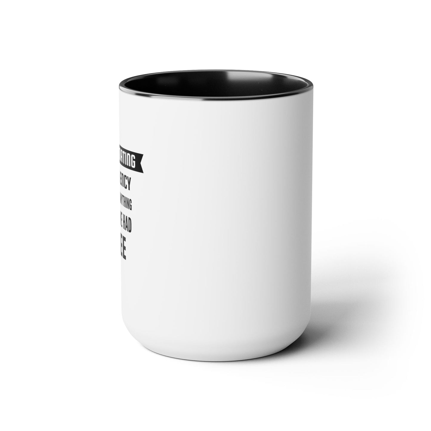 Two-Tone Funny Coffee Mugs, 15oz Coffee