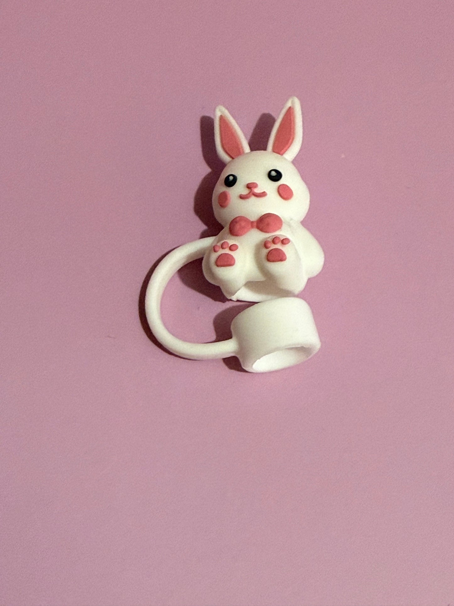 Valentine's Day Silicone Straw Topper | Heart Gnome, Bunny, Kitty