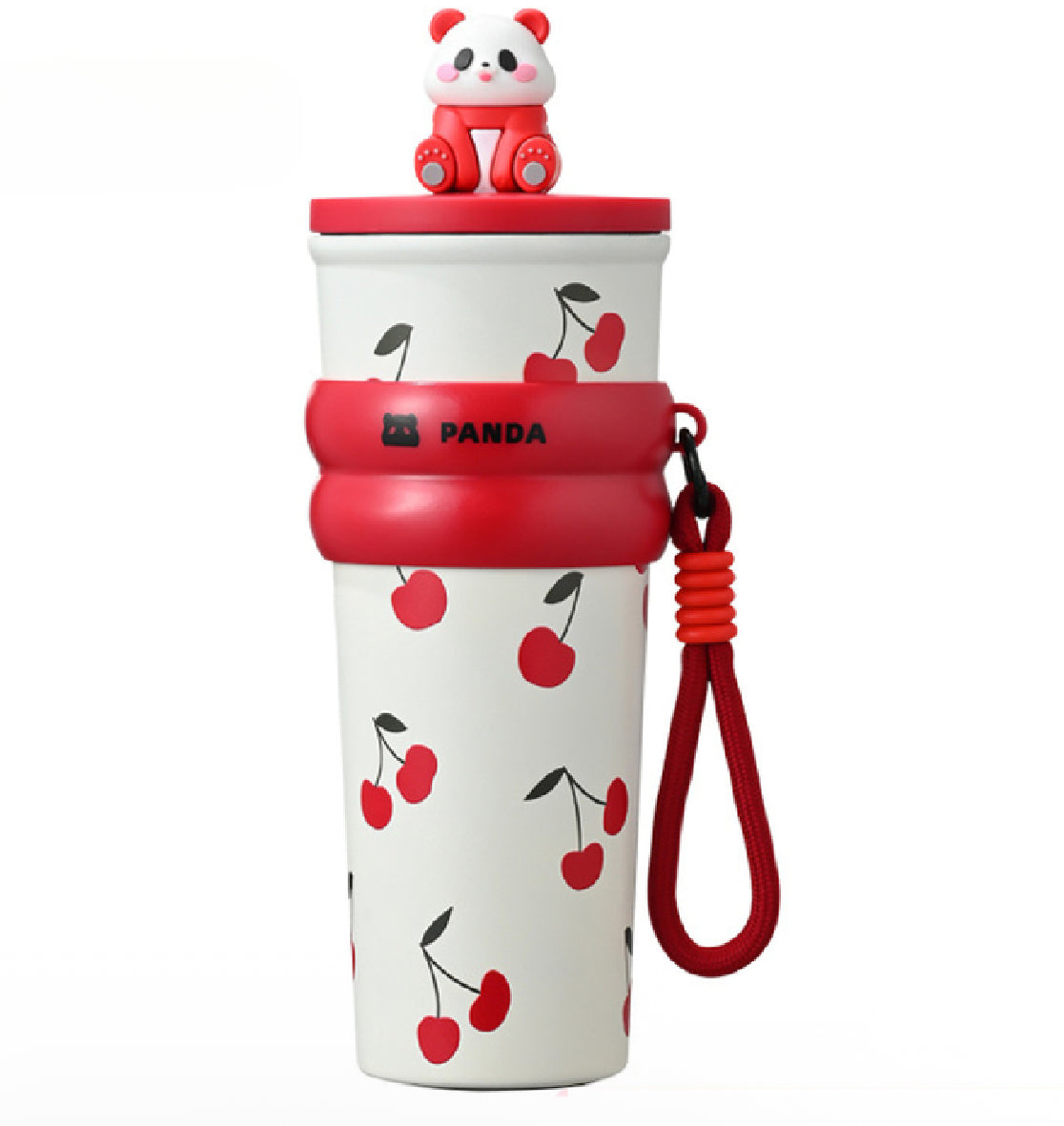 Panda water Tumbler 24oz with straw, Stainless steel mug with dust proof cap,Perfect for Back to school, gym, office and outdoor