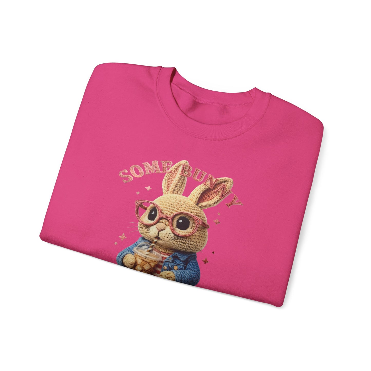 Coffee Bunny Sweatshirt — 'Some Bunny Needs Coffee' Cute Bunny Crewneck