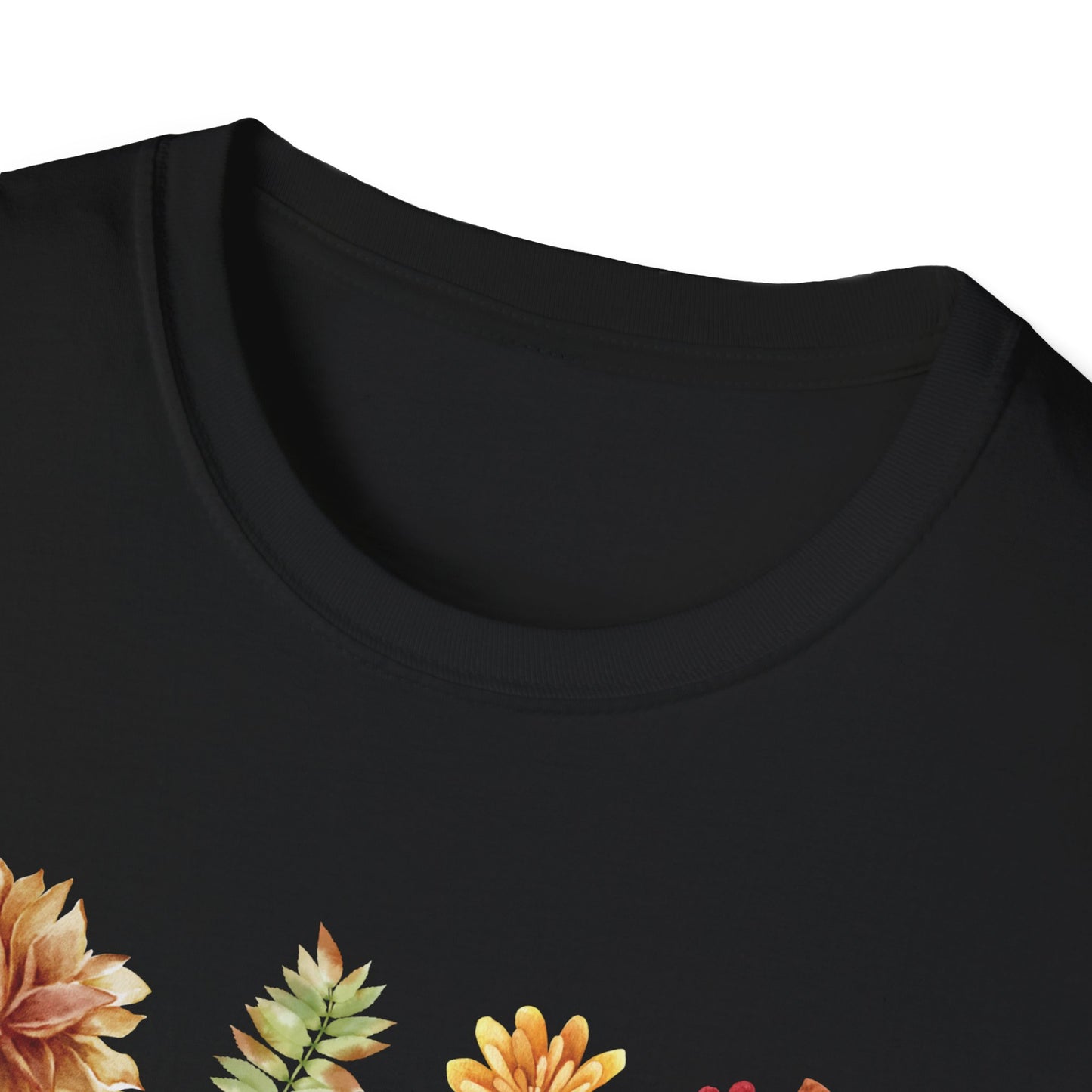 Thankful Grateful Blessed T-Shirt & Sweatshirt | Inspirational Fall Apparel | Cozy Christian Graphic Tee Unisex Softstyle T-Shirt