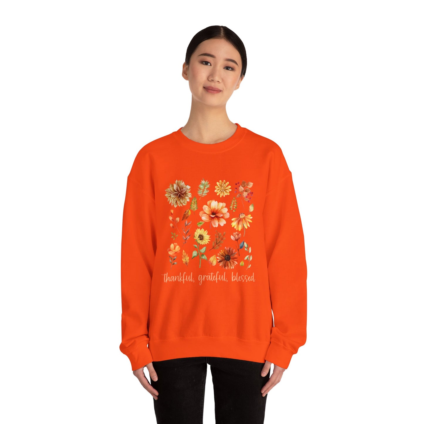 Thankful, BlessedUnisex Heavy Blend™ Crewneck Sweatshirt