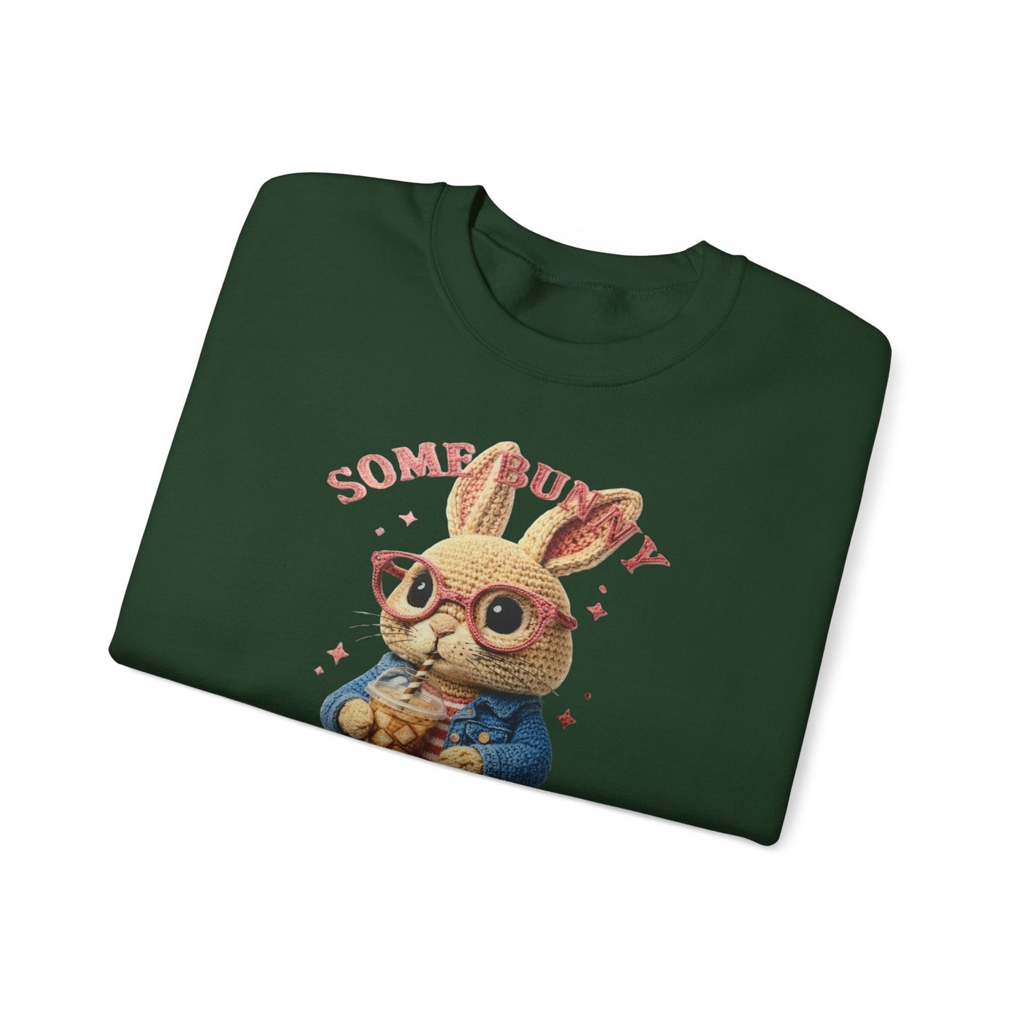 Coffee Bunny Sweatshirt — 'Some Bunny Needs Coffee' Cute Bunny Crewneck