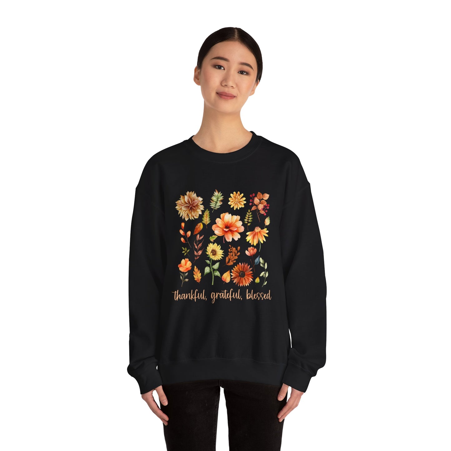 Thankful, BlessedUnisex Heavy Blend™ Crewneck Sweatshirt