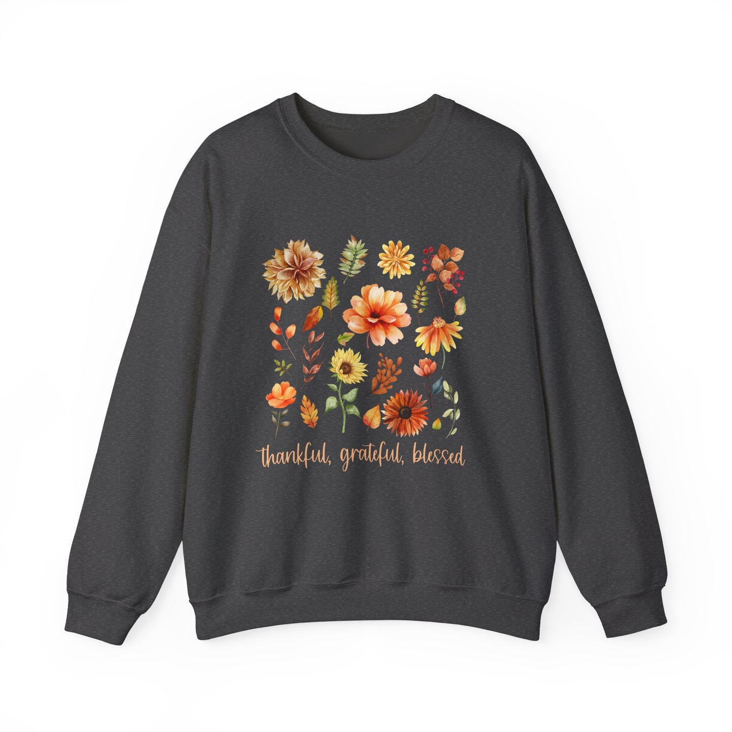 Thankful, BlessedUnisex Heavy Blend™ Crewneck Sweatshirt