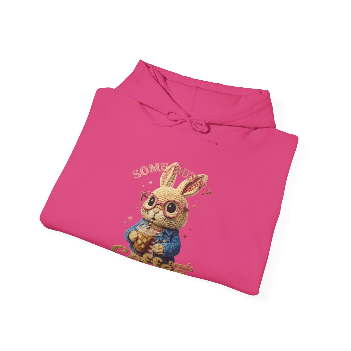 Cute Bunny Coffee Hoodie — "Some Bunny Needs Coffee" Cozy Pullover for Coffee Lovers