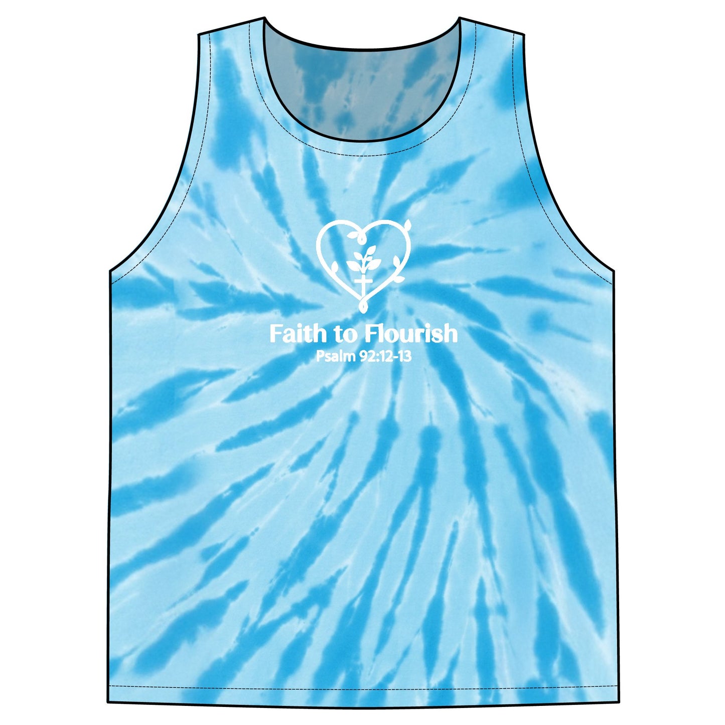 Faith to Flourish Tie Dye Tank Top | Christian Summer Shirt | Psalm 92:12-13 Scripture Apparel | Faith Based Gift | Women’s Inspirational Tank
Pastel Spiral | Pink Blue Yellow Swirl