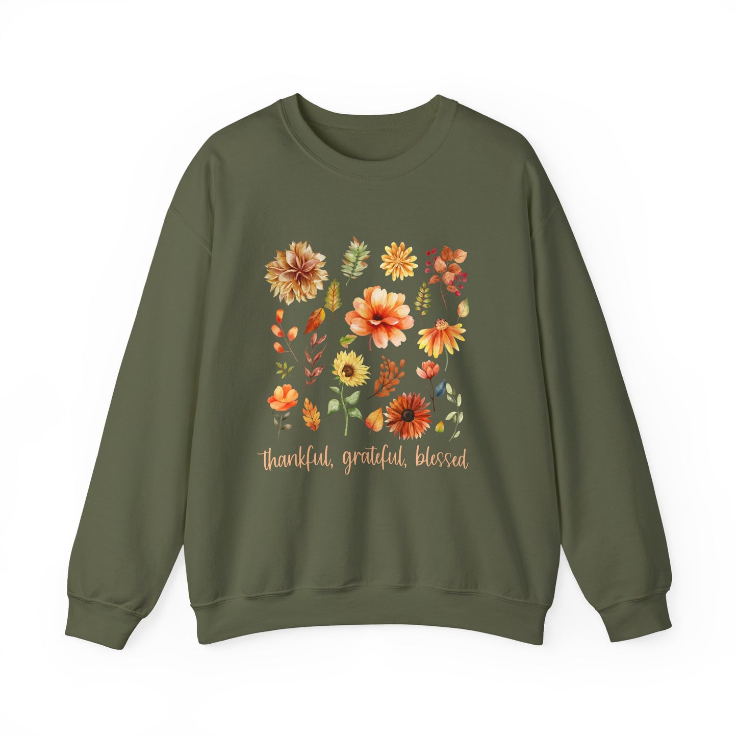 Thankful, BlessedUnisex Heavy Blend™ Crewneck Sweatshirt