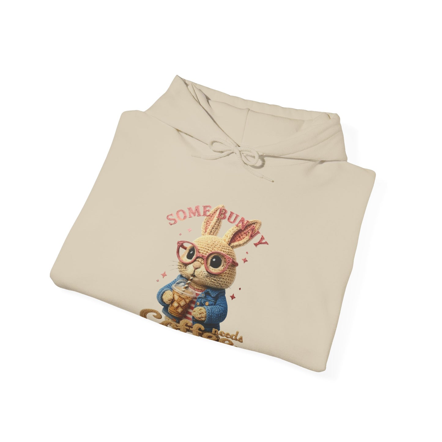 Cute Bunny Coffee Hoodie — "Some Bunny Needs Coffee" Cozy Pullover for Coffee Lovers