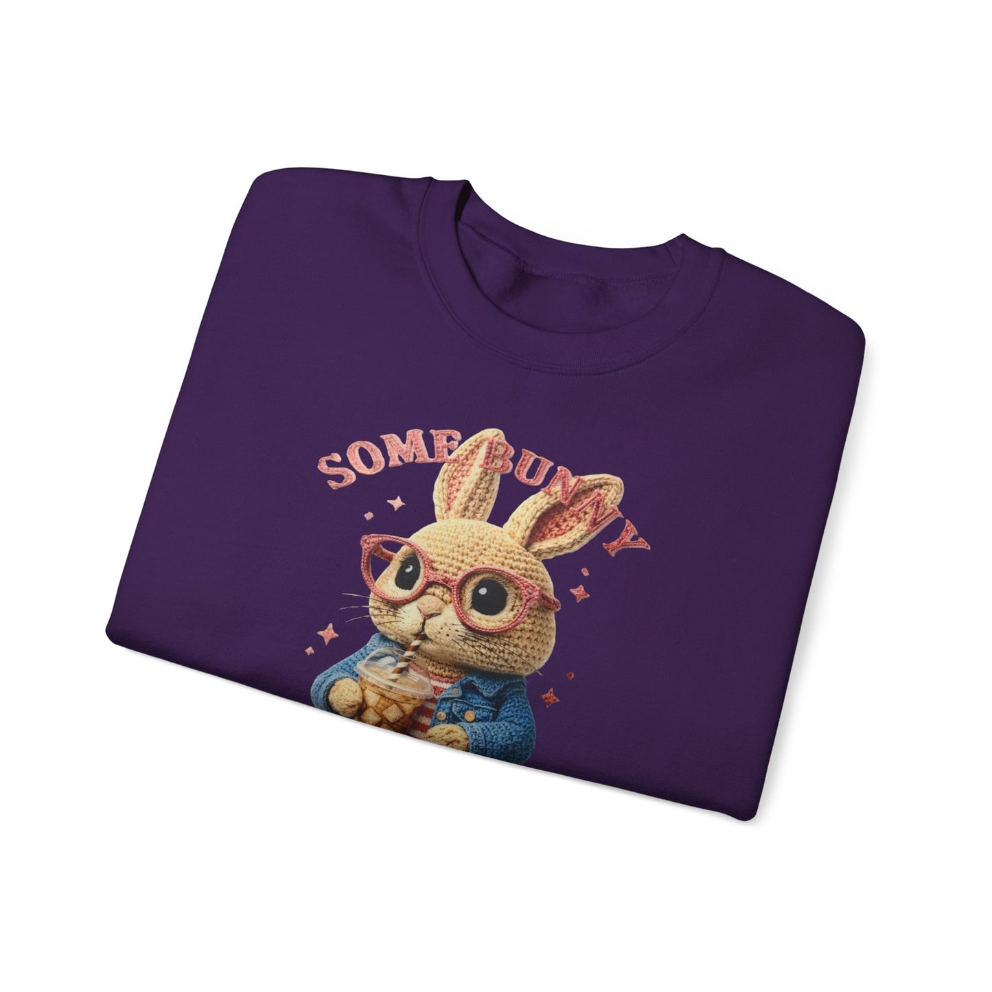 Coffee Bunny Sweatshirt — 'Some Bunny Needs Coffee' Cute Bunny Crewneck