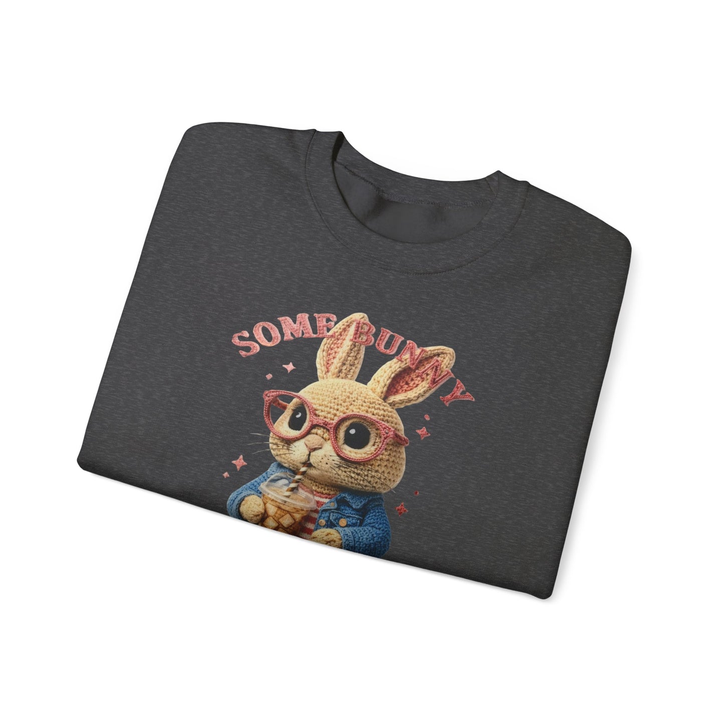 Coffee Bunny Sweatshirt — 'Some Bunny Needs Coffee' Cute Bunny Crewneck