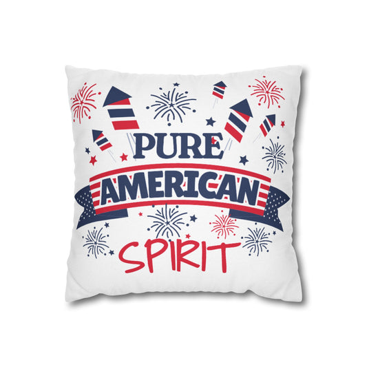 July 4th Spun Polyester Square Pillow Case