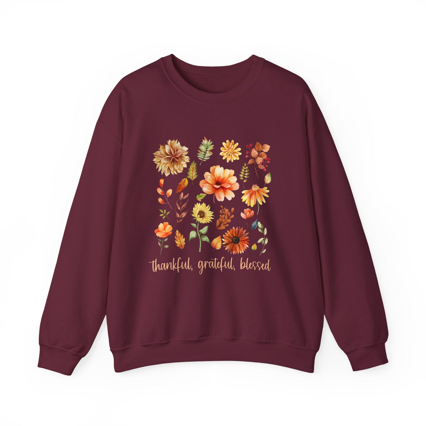 Thankful, BlessedUnisex Heavy Blend™ Crewneck Sweatshirt