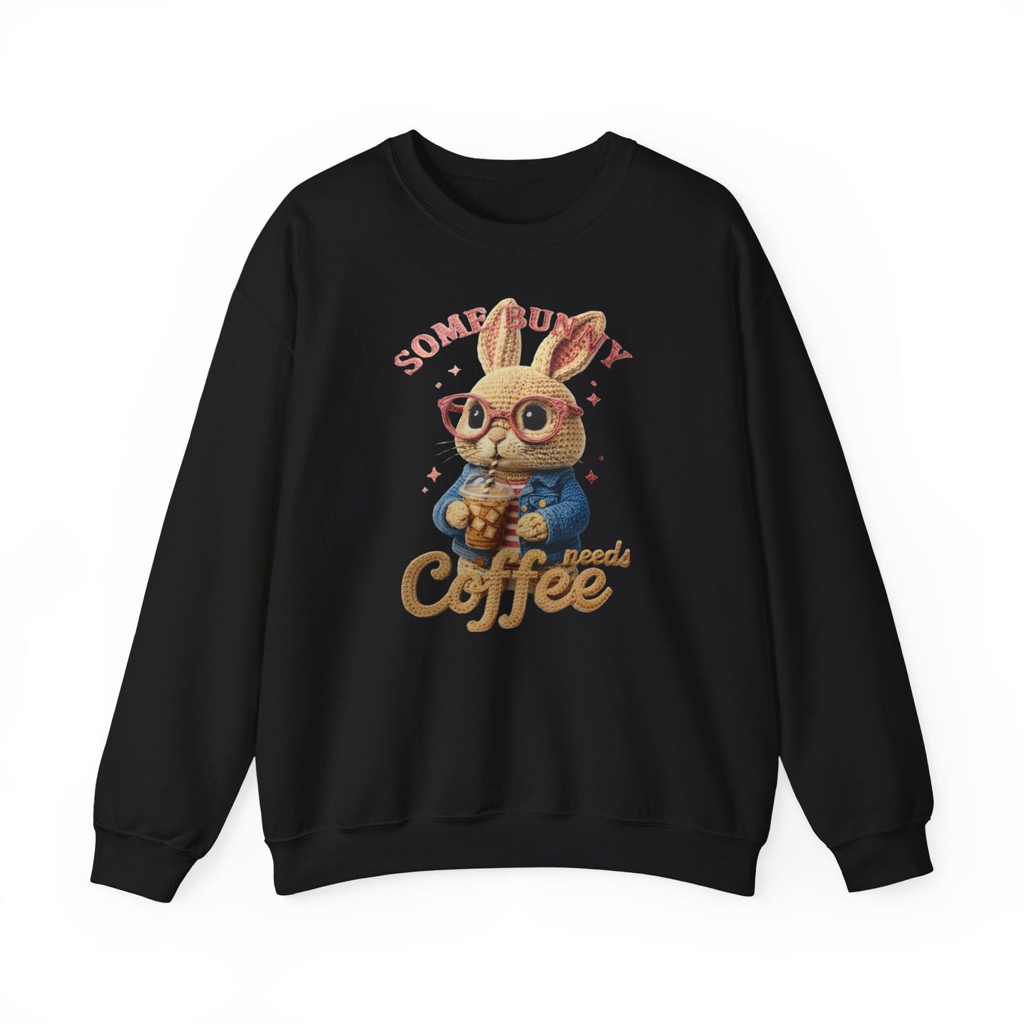 Coffee Bunny Sweatshirt — 'Some Bunny Needs Coffee' Cute Bunny Crewneck