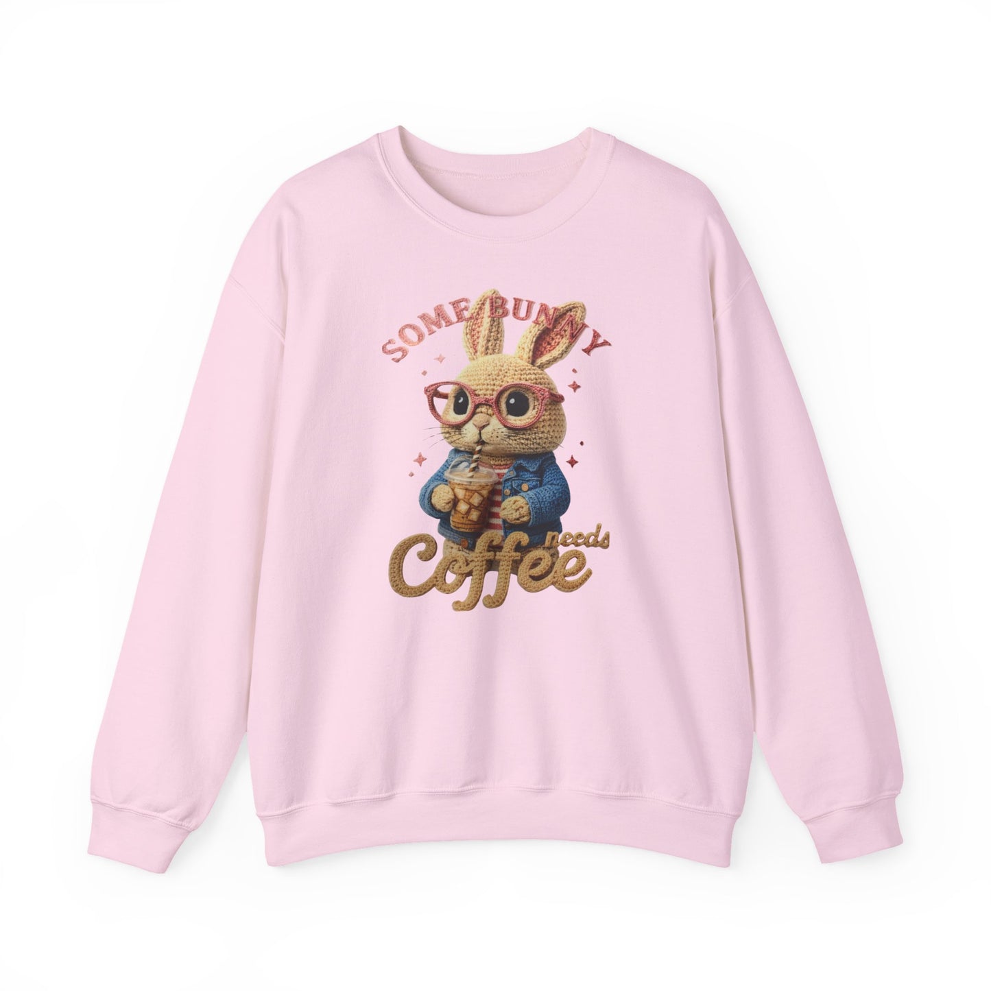 Coffee Bunny Sweatshirt — 'Some Bunny Needs Coffee' Cute Bunny Crewneck