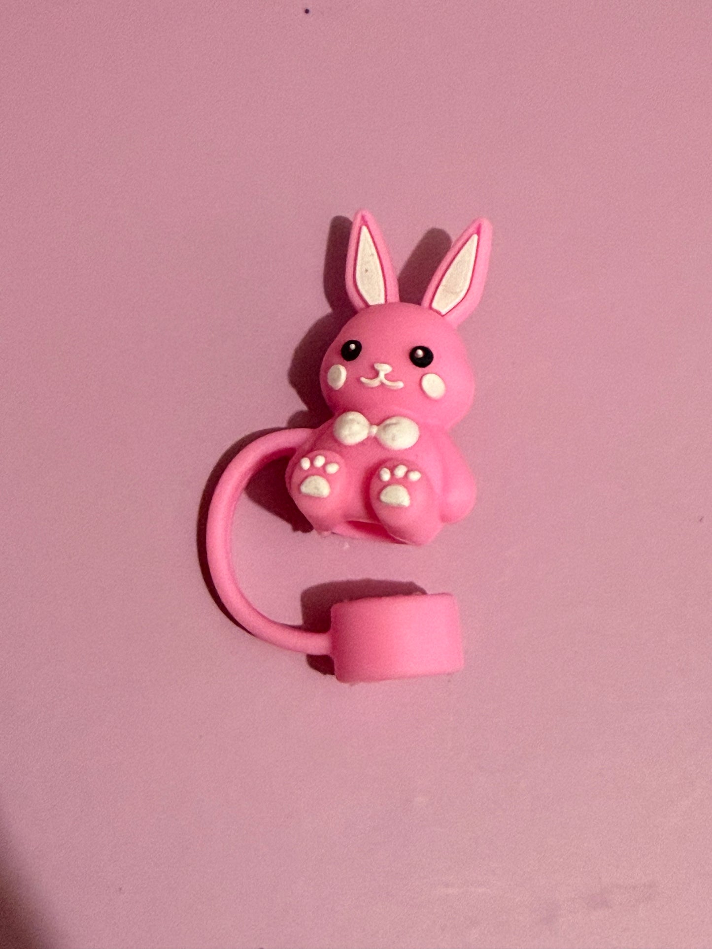 Valentine's Day Silicone Straw Topper | Heart Gnome, Bunny, Kitty