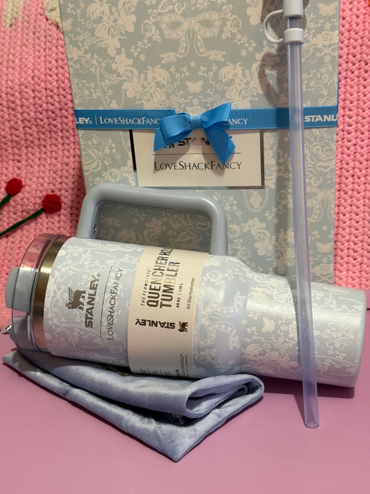 Stanley x LSF Holiday Coquette Bow - Personalized Laser Engraved 40oz Quencher H2.0 Flowstate Tumbler