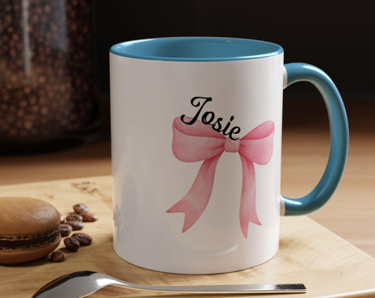 Christian Coquette Coffee Mug, Personalized Pink Aesthetic Cup